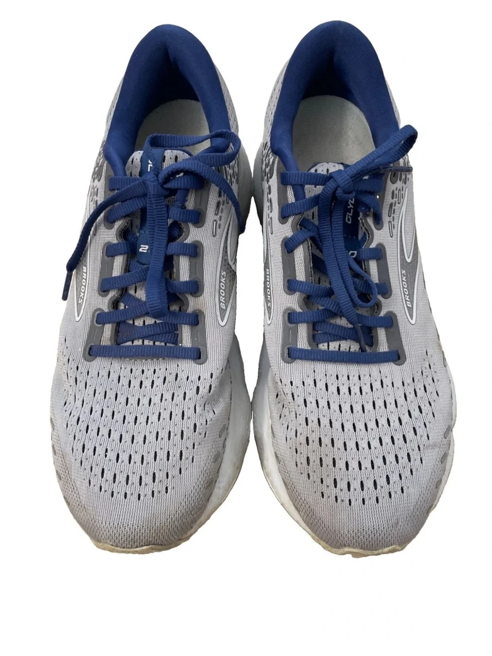 Brooks Glycerin 20 Men’s 9.5 D Gray/Blue Running Shoes Cushioned 1103821D070